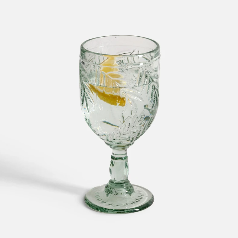 Zelená sklenice na stopce 320 ml