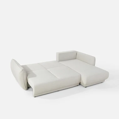 Světle béžová rozkládací rohová sedací souprava LOREN pravá