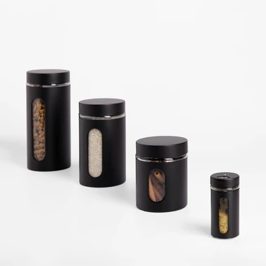 Kuchyňská nádoba se sypátkem, černá 120 ml