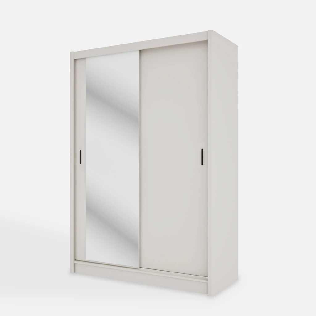Šatní skříň se zrcadlem NESS 150 cm kašmír