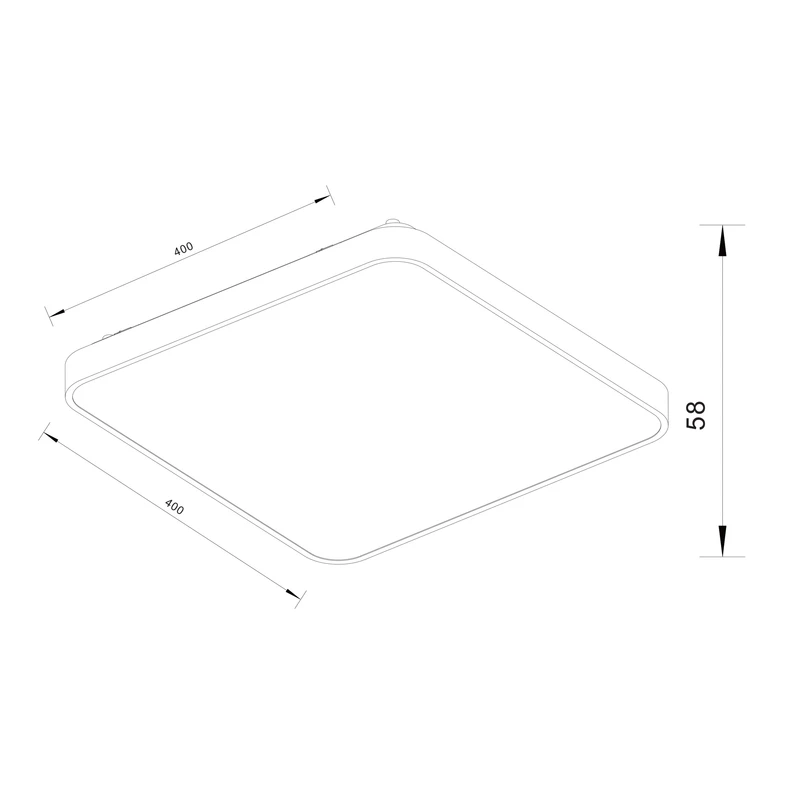 Stropní svítidlo SIERRA LED stříbrná 40 cm