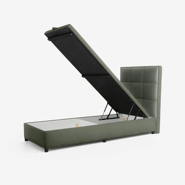 Postel boxspring zelená LAURITA SQUARE 120x200 cm