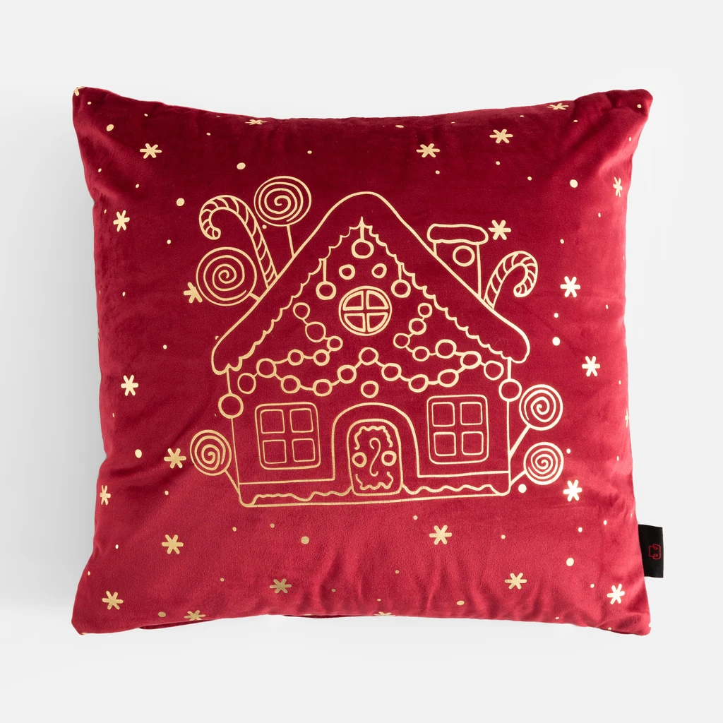 Vánoční povlak CANELLA červený 45x45 cm