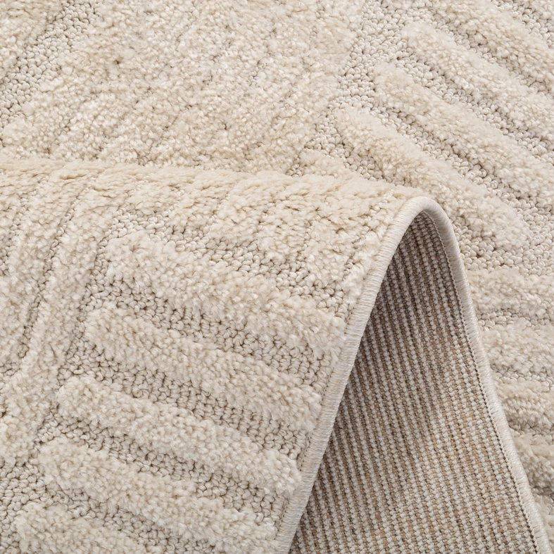 Dywan kremowy LA CASA 3D 120x170 cm - zbliżenie.