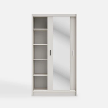 Šatní skříň se zrcadlem NESS 120 cm kašmír