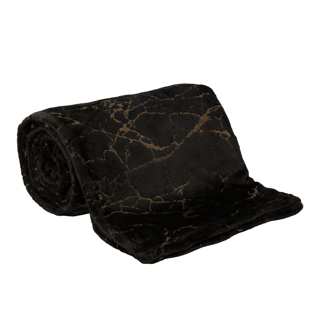 Deka do obýváku MARMO černá 150x200 cm