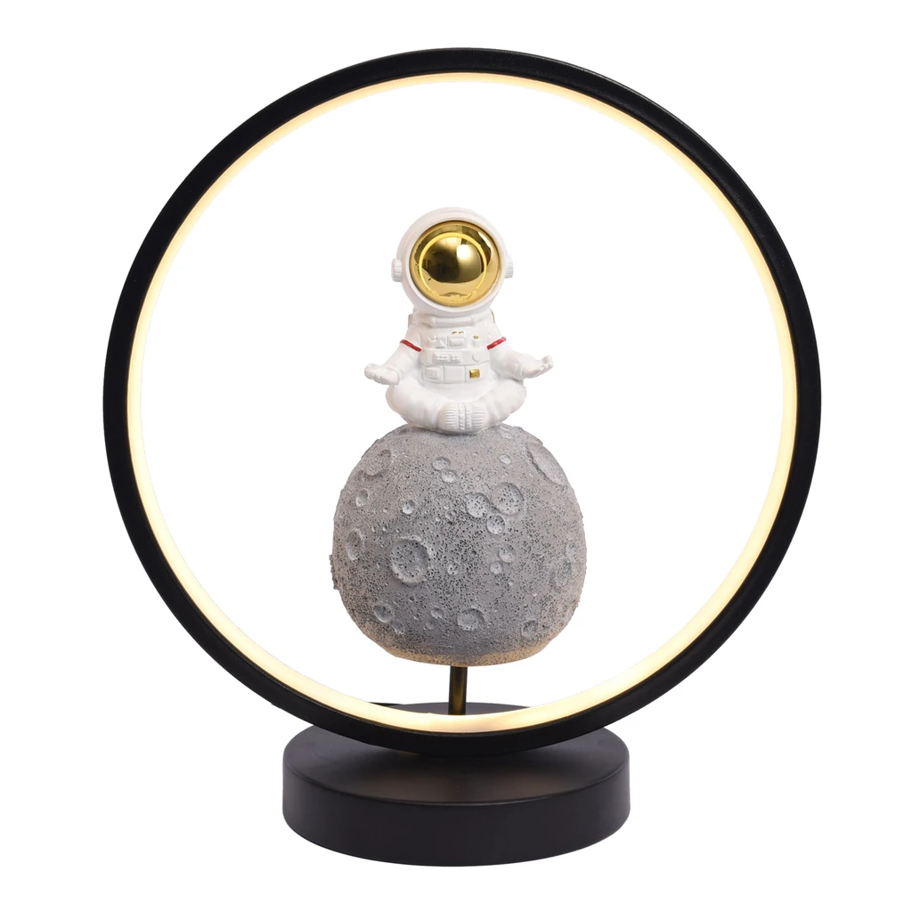 Lampa stołowa dekoracyjna LED MEDYTUJĄCY ASTRONAUTA MEDYTUJĄCY ASTRONAUTA LED - ozdobna lampka stołowa do pokoju młodzieżowego.