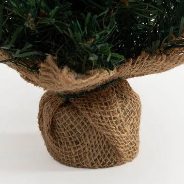 Dekorativní vánoční stromek v jutovém obalu 30 cm