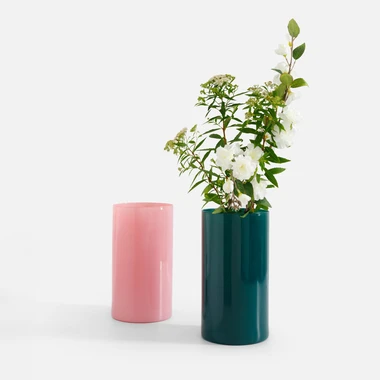 Skleněná váza zelená LUCA 29 cm