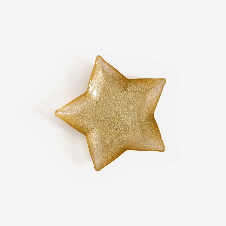 Vánoční servírovací talíř HVĚZDA 20x20x3 cm MIX