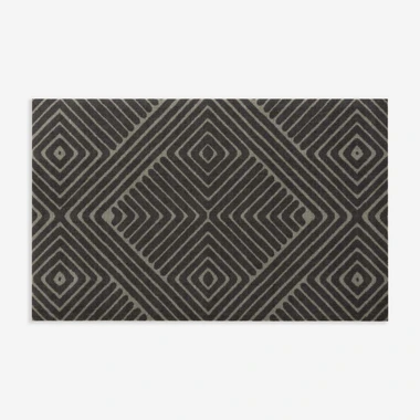 Geometrická rohožka LANA, šedá, 45x75 cm