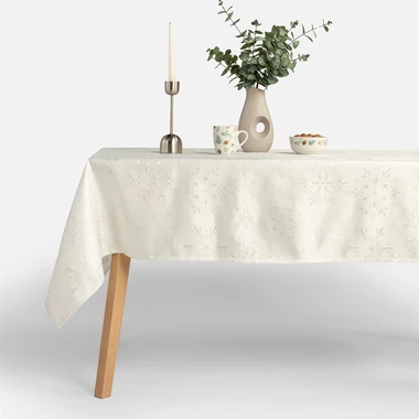 Vánoční ubrus bílý GLORIA 140x260 cm