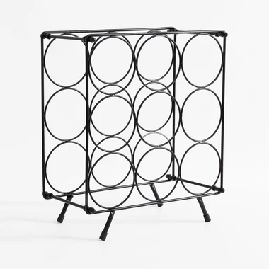 Kovový stojan na víno, na 9 lahví