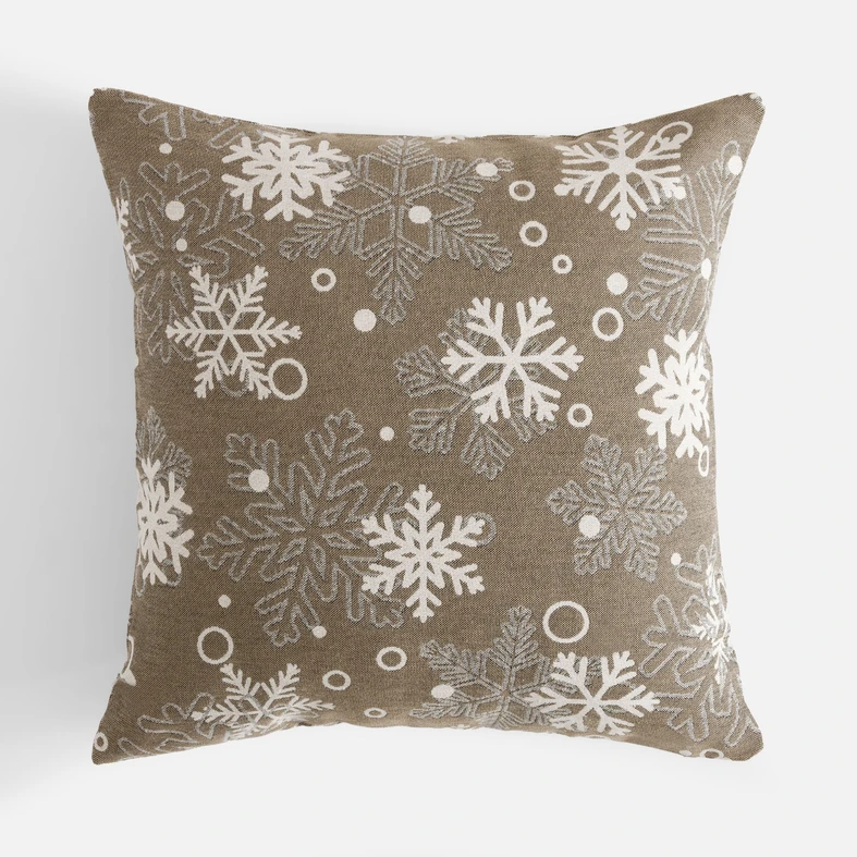 Povlak na polštář s vločkami šedý VINTRO 45x45 cm