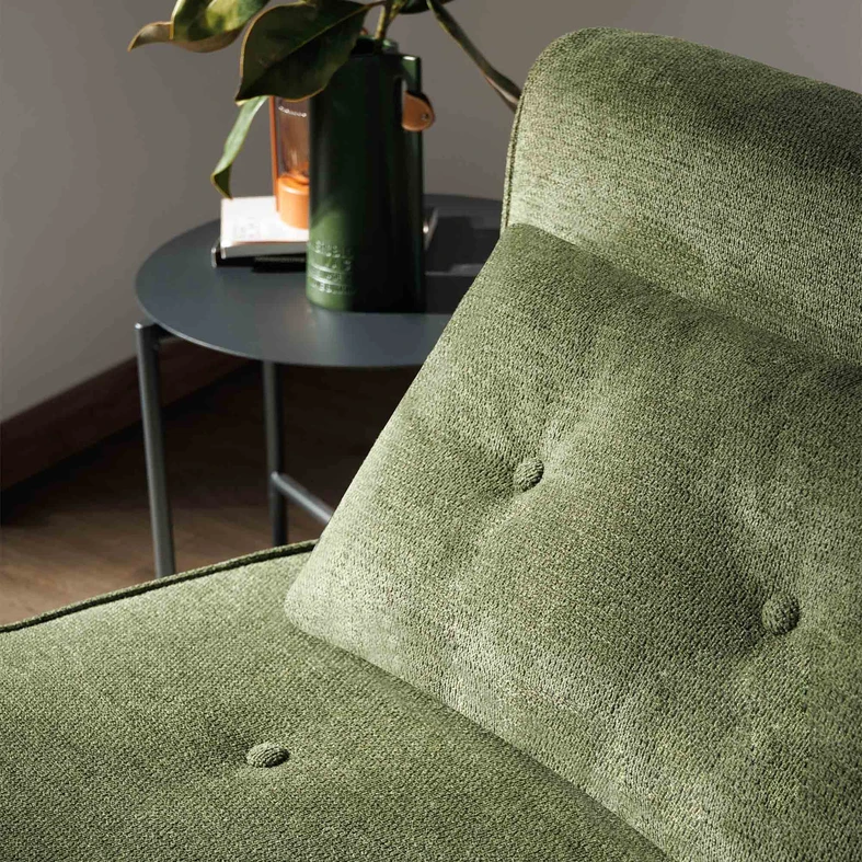 Rozkládací čalouněné křeslo zelené LAVILLA