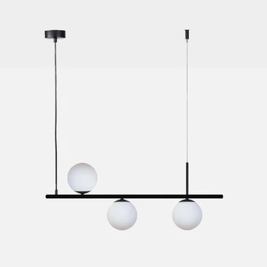 Černé závěsné svítidlo 3 koule FARO