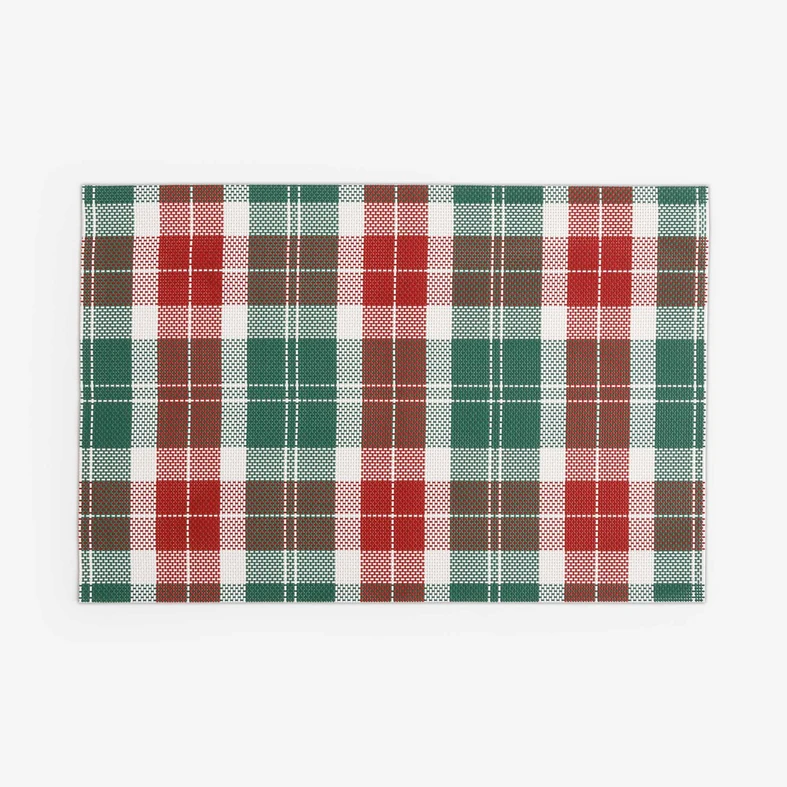 Vánoční prostírání s kostkovaným vzorem, 30x45 cm