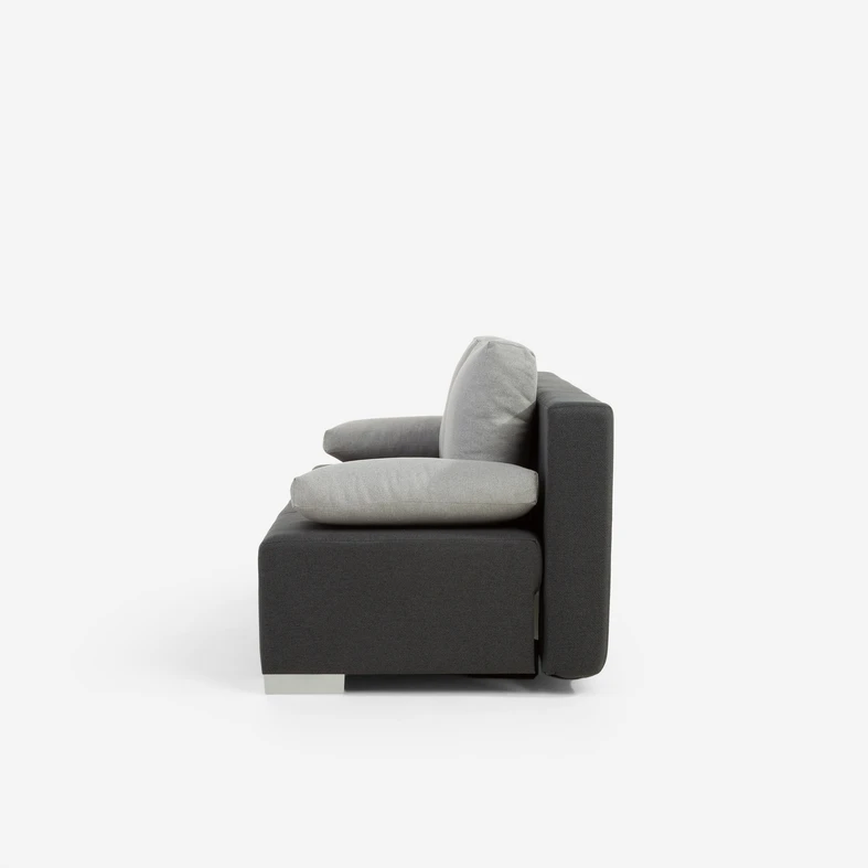 Třímístná rozkládací pohovka BORGO černo-šedá