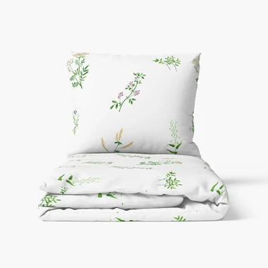 Bavlněné povlečení s motivem lučních květin COTTAGE HOME 220x200 cm