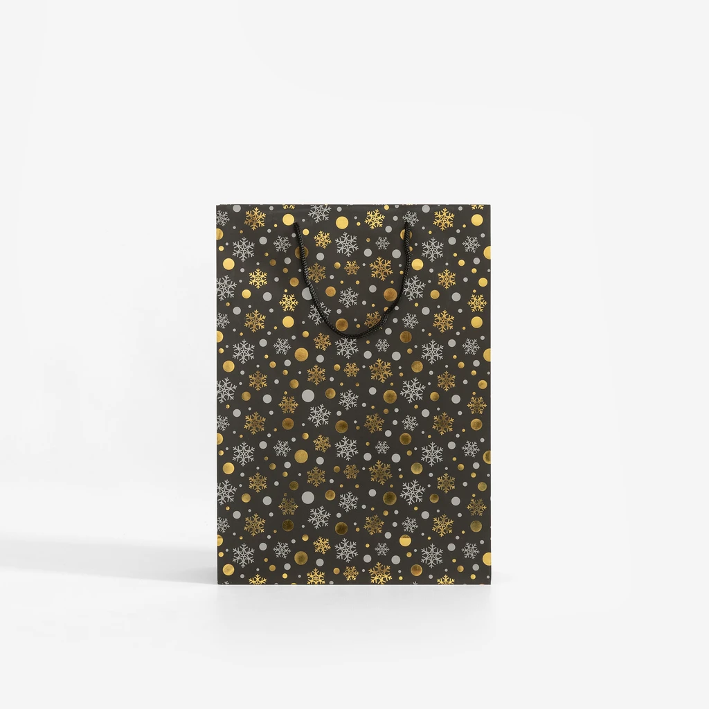 Vánoční dárková taška hvězdičky velikost M MIX