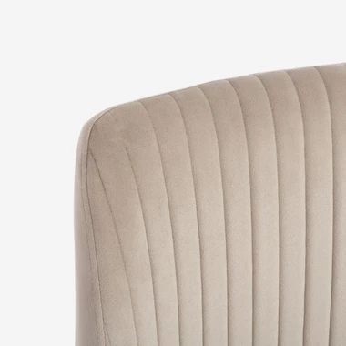 Velurová židle ALWENTI světle béžová