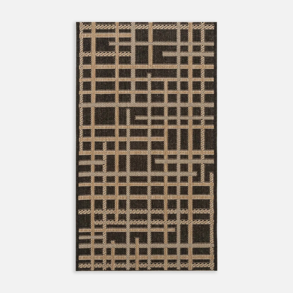 Koberec s mřížkou JUTA 50x80 cm, černý