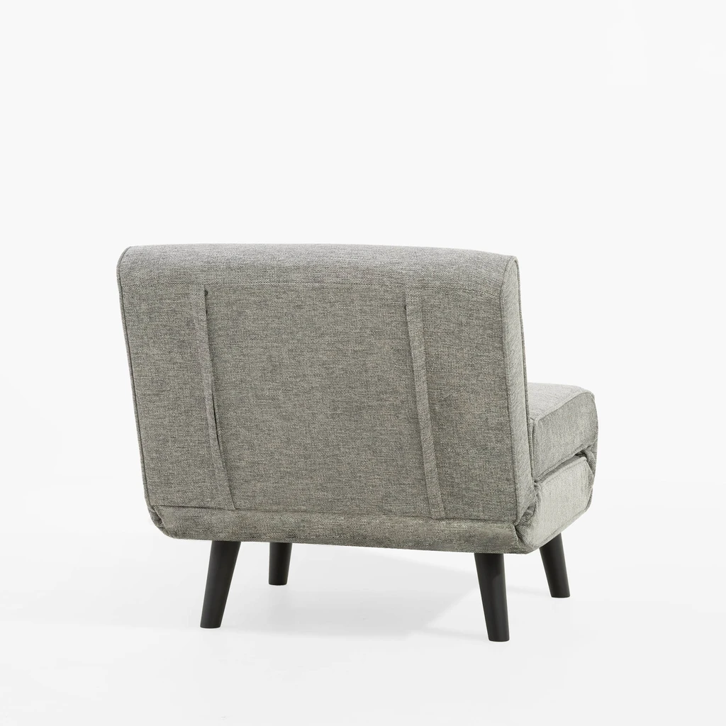 Rozkládací čalouněné křeslo šedé LAVILLA