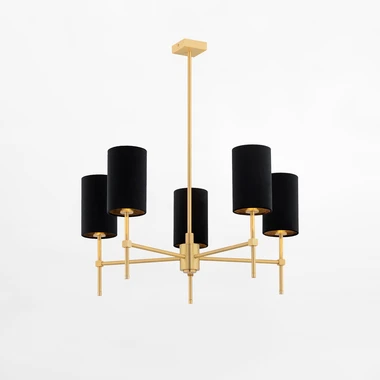 Černo-zlaté závěsné svítidlo ABRUZZO