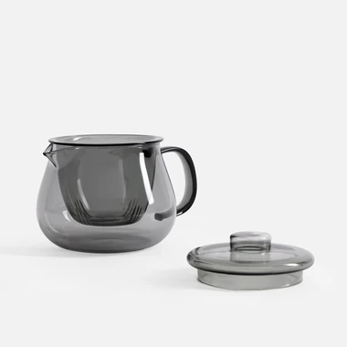 Šedý džbán se sítkem na čaj 650 ml