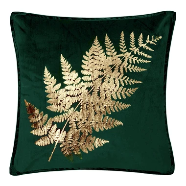 Velurový povlak na polštář RUNO 45x45 cm zelený