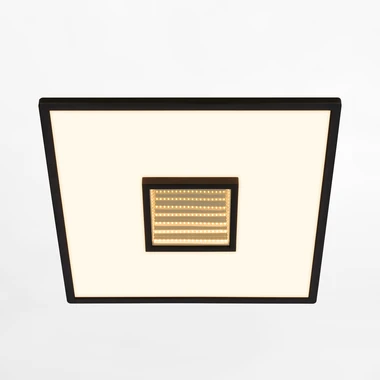 Černé čtvercové LED stropní svítidlo s hloubkovým efektem TORO