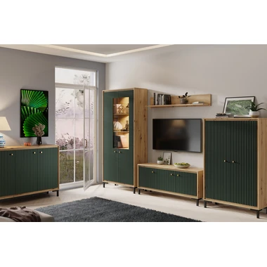 Komoda vysoká PARII lahvově zelená