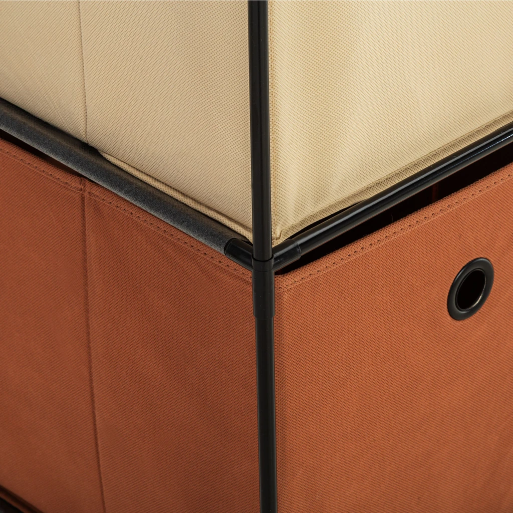 Regál se 3 látkovými koši