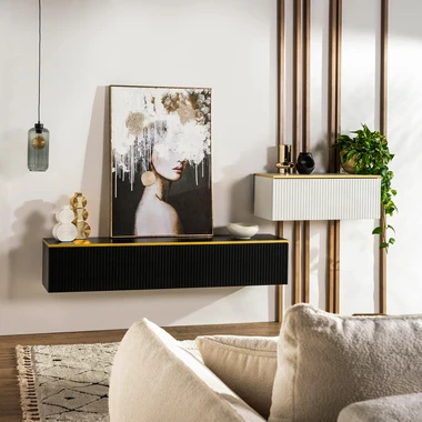 Bílá nástěnná skříňka GOLD 80 cm