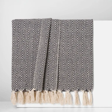 Přehoz SALINA 125x150 cm tmavě šedý