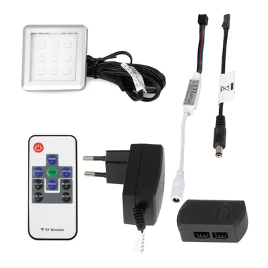 Osvětlení LED RGB 1-bodové SQUARE s ovladačem