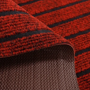 Rohožka na boty STRIPES, červená, 40x60 cm