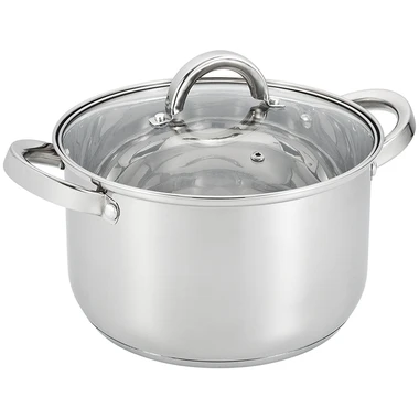 Stříbrný nerezový hrnec GAMMA 4,6 l