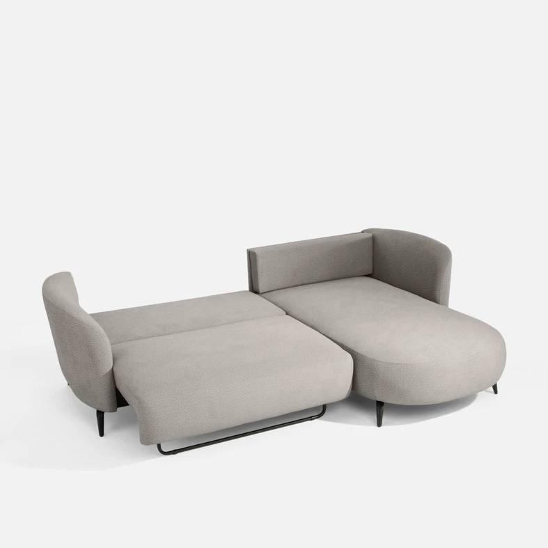 Rohová sedačka šedá RAVELLO pravá