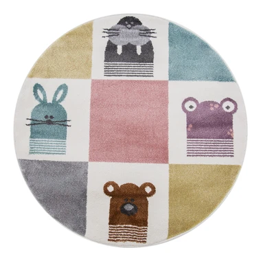 Kulatý koberec KIDS ZVÍŘATA 120 cm
