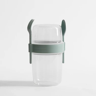 Obědový box s příborem, 1,1 l, MIX
