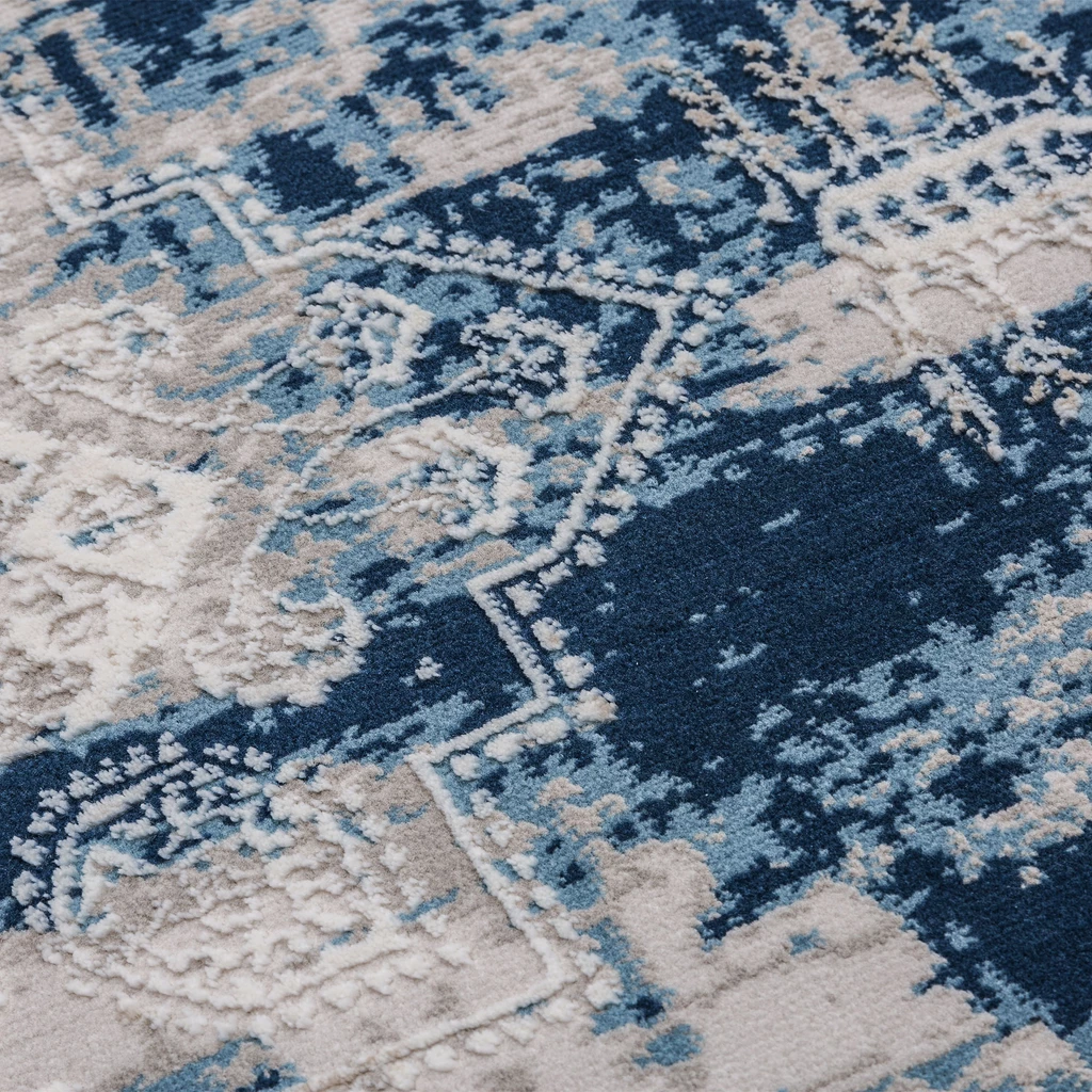 Modrý vintage koberec MONAKO 80 x 150 cm