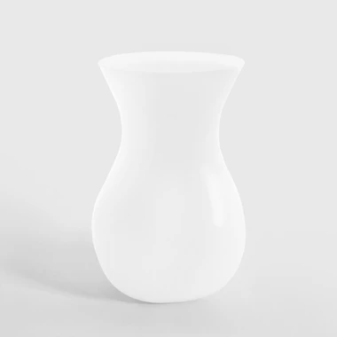 Skleněná bílá váza ASTA 18 cm