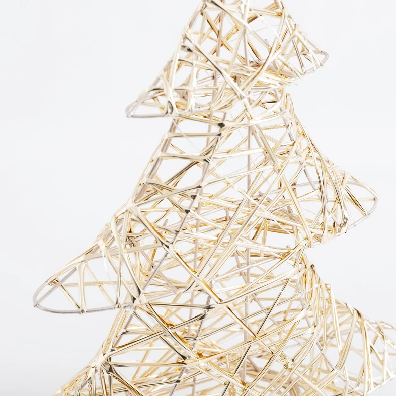 LED dekorace stromeček šampaňské zlato 40 cm