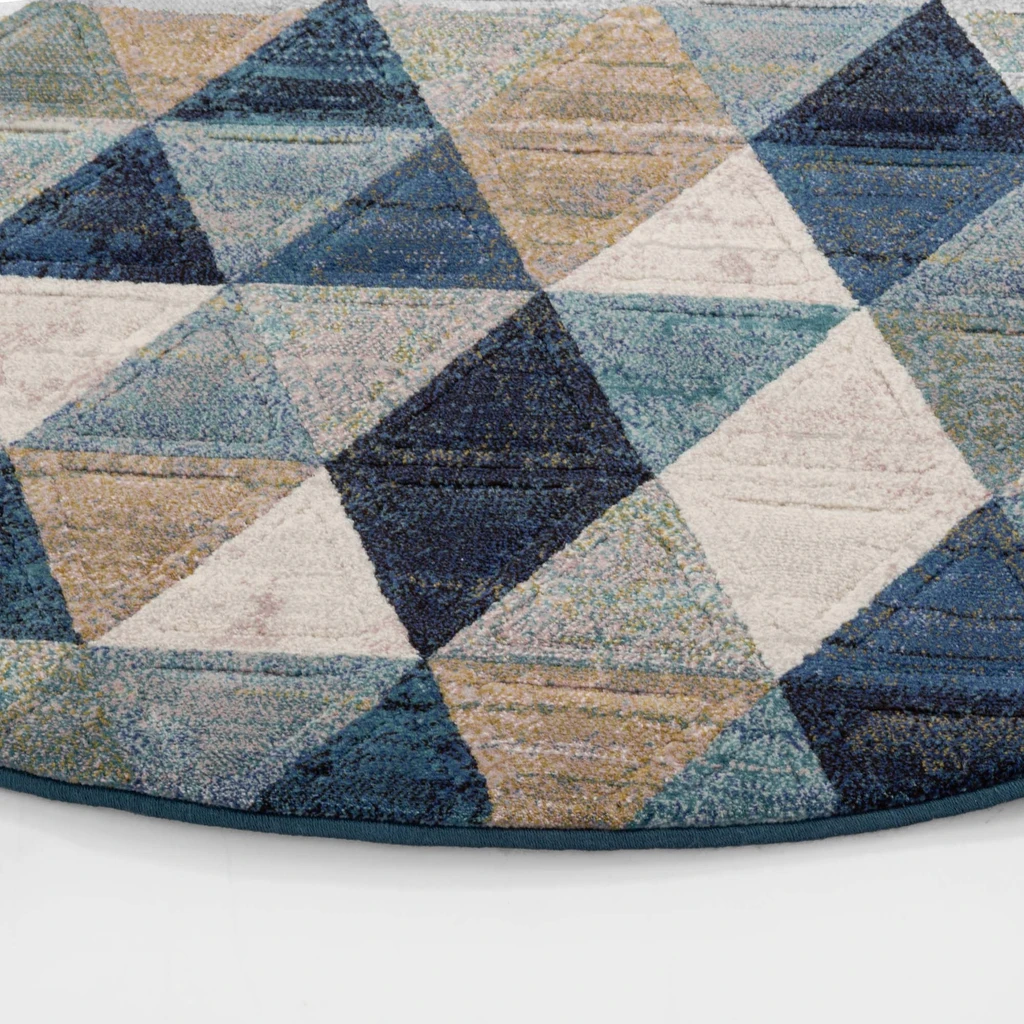 Kulatý koberec v trojúhelnících SORRENTO 160 cm