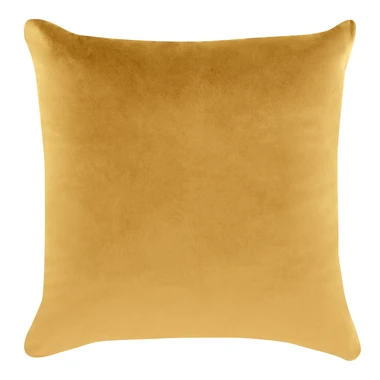 Dekorační velurový povlak na polštář hořčice VELVIO 45x45 cm