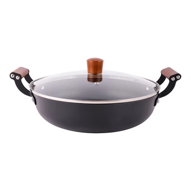 Černý nízký litinový hrnec FERRO 3,5 l