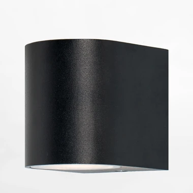 Černé venkovní nástěnné svítidlo HARMONIA ip44