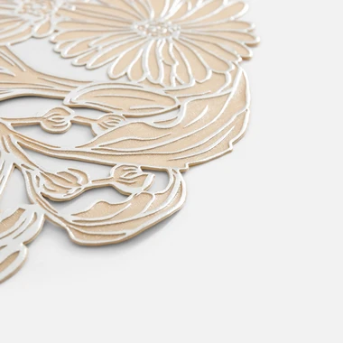 Kulaté prostírání zlato-stříbrné 38 cm