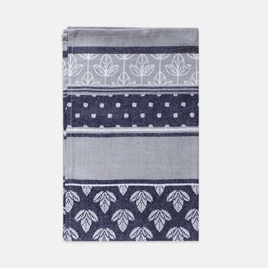 Kuchyňská utěrka CARINO 40x60 cm šedo-tmavě modrá
